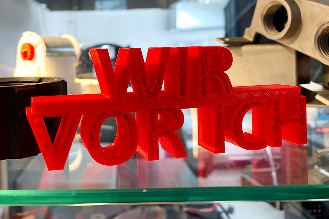 "Wir vor ich" 3D Druck Slogan
