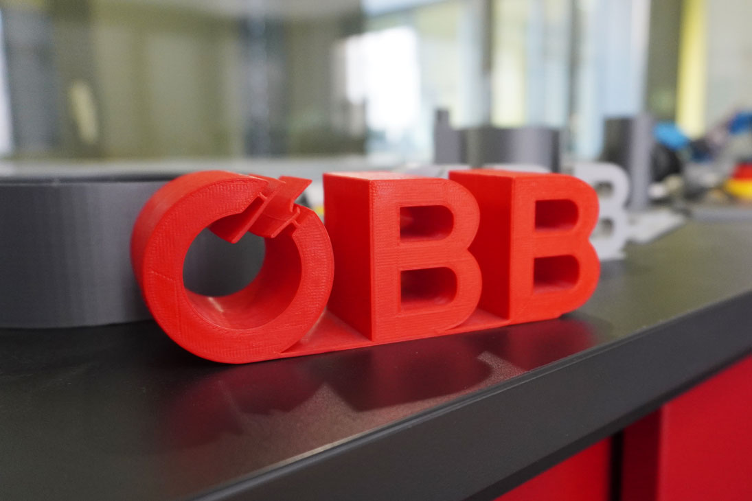 3d gedrucktes ÖBB Logo